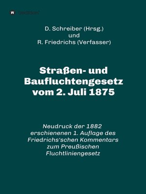cover image of Straßen- und Baufluchtengesetz vom 2. Juli 1875